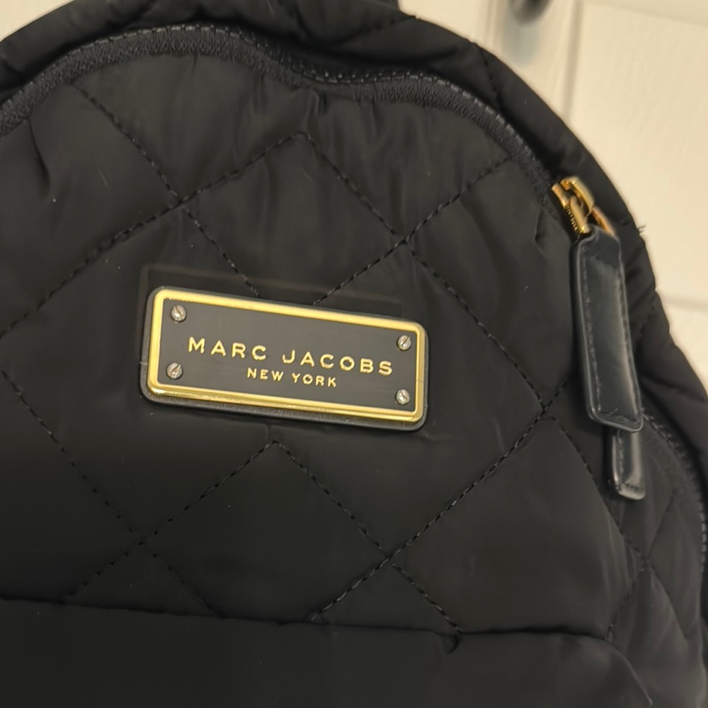 Marc Jacobs Quilted Nylon Black Backpack